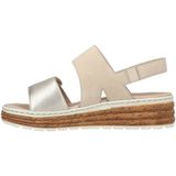 Rieker - Dames Sandalen - Imitatieleer - Zwart - Verstelbare Banden