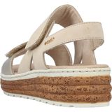 Rieker - Dames Sandalen - Imitatieleer - Zwart - Verstelbare Banden