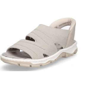 Merk - Model - Sandalen - Lichtbeige - Synthetisch - Sleehak