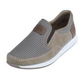 Rieker - Instapper - Taupe - Textiel - Synthetisch Leer