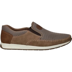 Rieker - Instapper - Taupe - Textiel - Synthetisch Leer