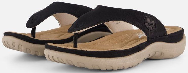 Rieker Dames Slippers 64802 Zwart