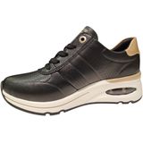 Remonte - Lage Leren Sneakers - Zwart - Uitneembaar Voetbed