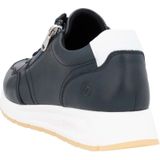 Remonte - Sneakers - Nachtblauw/Wit - Sleehak - Vetersluiting