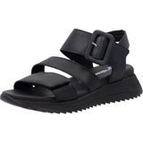 Rieker - W2950 - Sandalen - Zwart - Leer - Verstelbare Sluiting