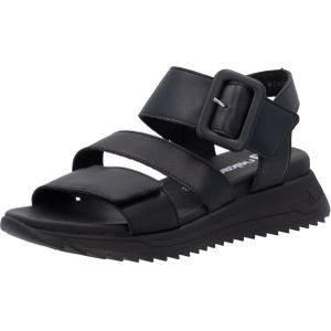 Rieker - W2950 - Sandalen - Zwart - Leer - Verstelbare Sluiting