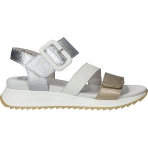 Rieker - W2950 - Sport Sandalen - Wit - Imitatieleer - Verstelbare Sluiting