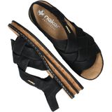 Rieker Sandalen - Dames - Zwart met Gekruiste Bandjes