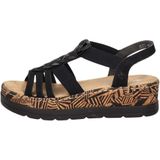 Sandaal - Effen - Imitatieleer - Gevoerd - Elastische Band - Sleehak