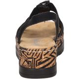 Sandaal - Effen - Imitatieleer - Gevoerd - Elastische Band - Sleehak