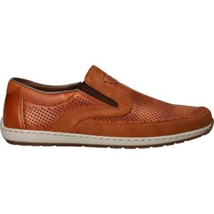 Rieker - Instappers - Bruin - Leer - Zij-elastische Inzetten