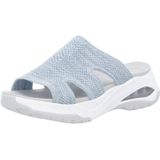 Rieker - W3150 - Damesslippers - Blauw - Veganistisch - Machinewasbaar