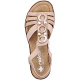 Rieker - Sleehaksandaal - Lichtbeige - Elastiek - Open Neus