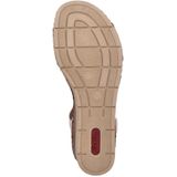 Rieker - Sleehaksandaal - Lichtbeige - Elastiek - Open Neus