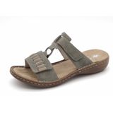 Rieker - Dames Slipper - Imitatieleer - Zwart - Klittenbandsluiting