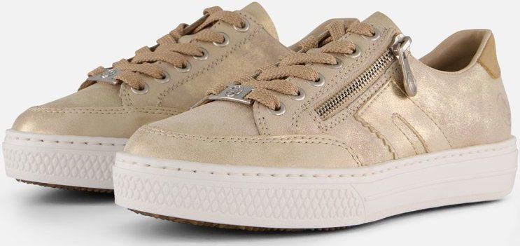 Rieker - L5903 - Veterschoenen - Goud - Rits- en Vetersluiting