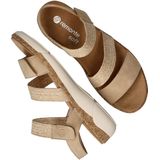 Remonte - Sandalen - Beige - Su�ède en Textiel - Verstelbare Klittenbandsluitingen