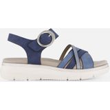 Remonte - Sandalen - Blauw - Synthetisch - Band met Klittenband