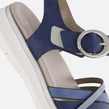 Remonte - Sandalen - Blauw - Synthetisch - Band met Klittenband