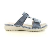 Rieker - Slippers - Blauw - Antistress Voetbed - Klittenbandsluiting