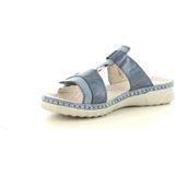 Rieker - Slippers - Blauw - Antistress Voetbed - Klittenbandsluiting