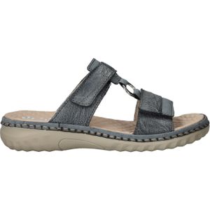 Rieker - Slippers - Blauw - Antistress Voetbed - Klittenbandsluiting