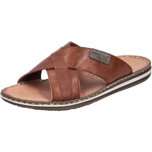 Rieker Bend Morelia Slippers bruin Imitatieleer - Maat 40