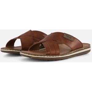 Rieker - Bend Morelia - Slippers - Bruin - Imitatieleer