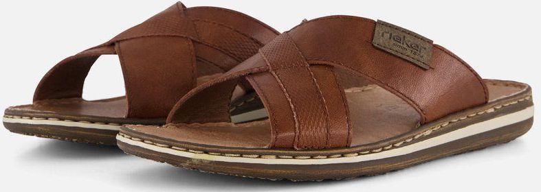 Rieker - Bend Morelia - Slippers - Bruin - Imitatieleer