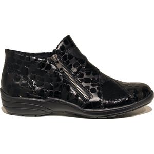 Remonte - R7674 - Enkellaarsjes - Zwart - Leer