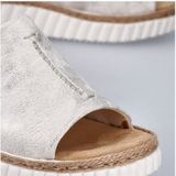 Rieker Slippers sleehak, zomerschoen, slippers met jute-omranding aan de loopzool