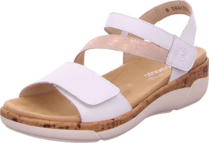 Remonte - Dames - Schoenen - Wit - Leer - Comfortabele Sandaal