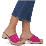 Remonte - ELLE-Collection - Slippers - Fuchsia - Blokhak - Klittenbandsluiting