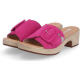 Remonte - ELLE-Collection - Slippers - Fuchsia - Blokhak - Klittenbandsluiting