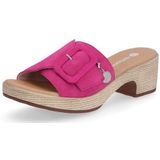 Remonte - ELLE-Collection - Slippers - Fuchsia - Blokhak - Klittenbandsluiting