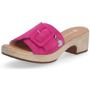 Remonte - ELLE-Collection - Slippers - Fuchsia - Blokhak - Klittenbandsluiting