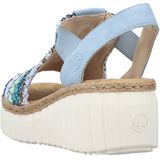 Merk - Sandaal - Textiel - Gevlochten Structuur - Open Toe - Middelhoge Hak