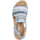 Merk - Sandaal - Textiel - Gevlochten Structuur - Open Toe - Middelhoge Hak