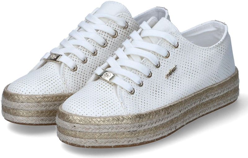 Rieker - 94005 - Veterschoenen - Perlweiss - Kunstleer