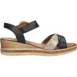Remonte Sandalen Plat Sandalen Plat - zwart