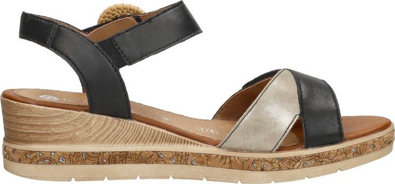 Remonte Sandalen Plat Sandalen Plat - zwart