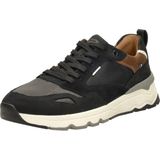 Rieker - Evolution - Sneakers - Zwart - Leer - Rits- en Vetersluiting