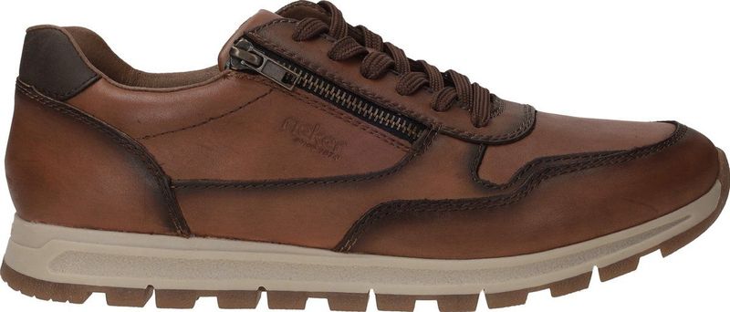 Rieker Sneakers - Heren - Cognac - Leer - Veter- en Ritssluiting