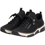 Rieker - Dames Sneakers - Zwart - Textiel