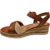 Remonte - Sandalen Plat - Cognac - Kunstleer