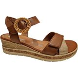 Remonte - Sandalen Plat - Cognac - Kunstleer