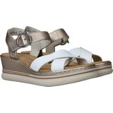 Rieker - Sandaal - Wit - Leer - Klittenbandsluiting