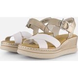 Rieker - Sandaal - Wit - Leer - Klittenbandsluiting