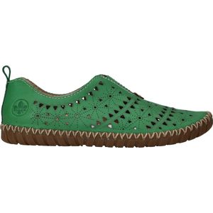 Instappers - Effen - Leer - Platte Hak