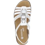 Zomerschoen - Sandaal - Wit/Zilverkleur - Sleehak - Elastiek